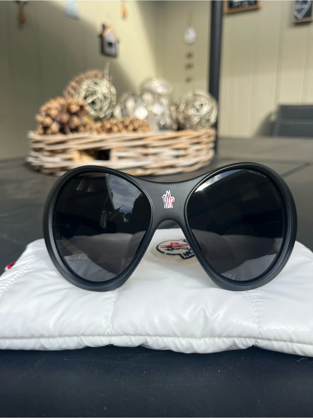 Moncler Black Oversized Sunglasses